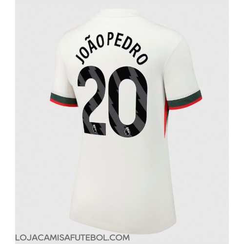 Camisa de Futebol Chelsea Joao Pedro #20 Equipamento Secundário Mulheres 2025-26 Manga Curta